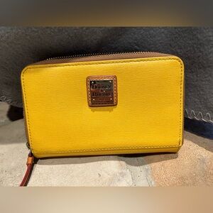 Dooney & Bourke Yellow and Brown Wallet